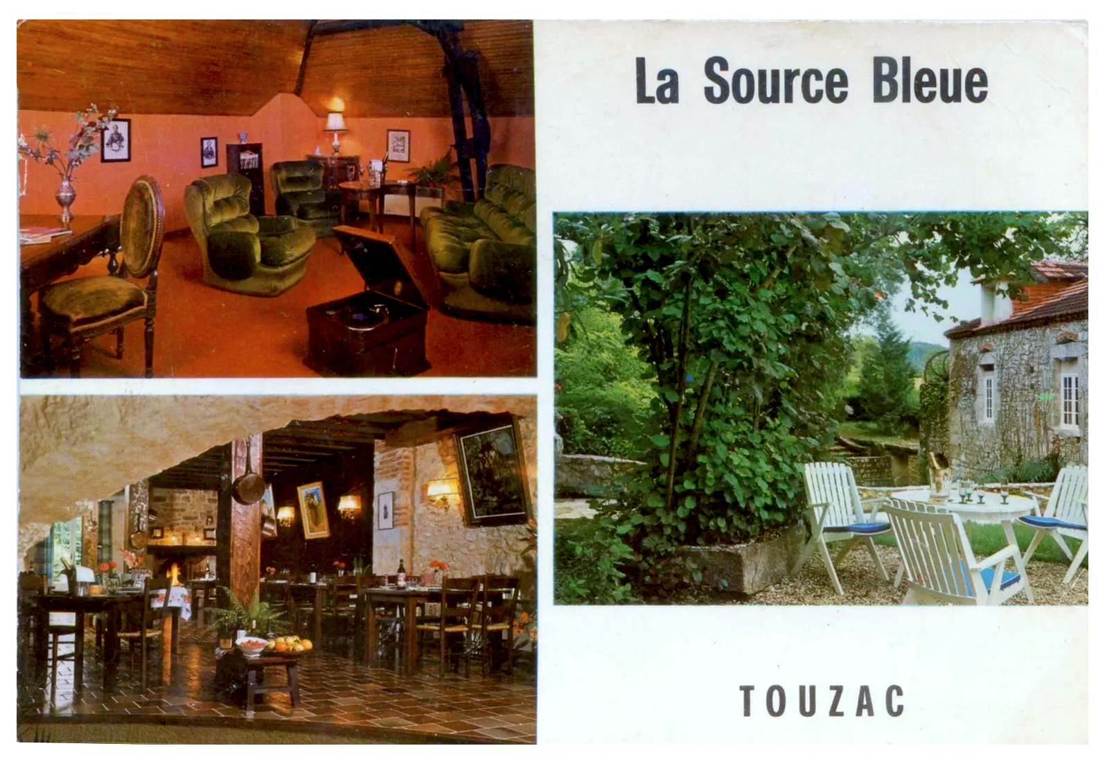 Carte postale historique de l'Hôtel-Restaurant de la Source Bleue